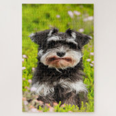 Puzzle Schnauzer Dog Jigsaws. (Vertical)