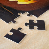 Puzzle Schnauzer Halloween avec citrouilles effrayant (Côté)