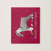 Puzzle Schnauzer Joyeux Noël Design (Vertical)