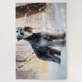 Puzzle Schnauzer Laisser neiger Noël (Vertical)