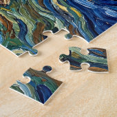 Puzzle Schnauzer Starry Night Painting (Côté)