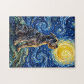 Puzzle Schnauzer Starry Night Painting (Horizontal)