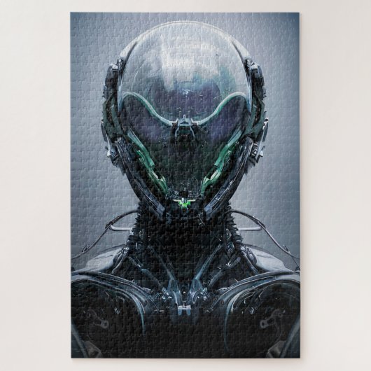Puzzle Sci fi Assassin Cyberpunk Hunter Droid (Vertical)