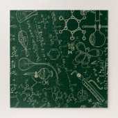Puzzle Science, chimie, motif de laboratoire vintage (Horizontal)