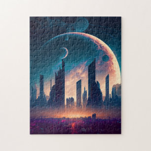 Puzzle Science-fiction Cyberpunk Space City