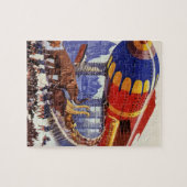 Puzzle Science-fiction vintage, animaux sauvages de Noah' (Horizontal)