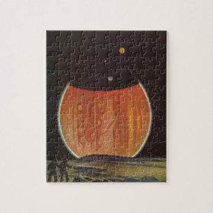 Puzzle Science-fiction vintage, astronautes sur Ganymede