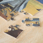 Puzzle Science-fiction vintage Planète désertique avec ro (Côté)