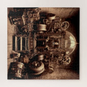 Puzzle Scientifique victorien ~ Machine à temps Steampunk (Horizontal)