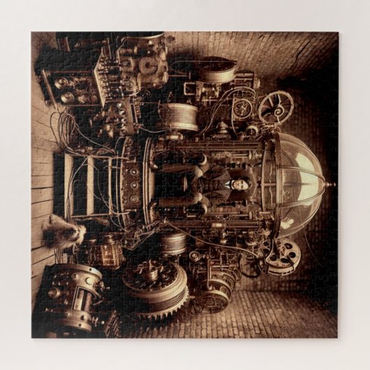 Puzzle Scientifique victorien ~ Machine à temps Steampunk (Horizontal)