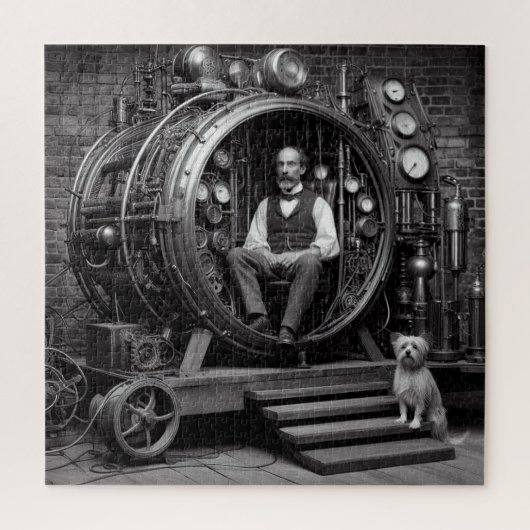 Puzzle Scientifique victorien Steampunk Time Machine V5.1 (Vertical)