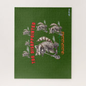 Puzzle scooter green raccoon (Vertical)