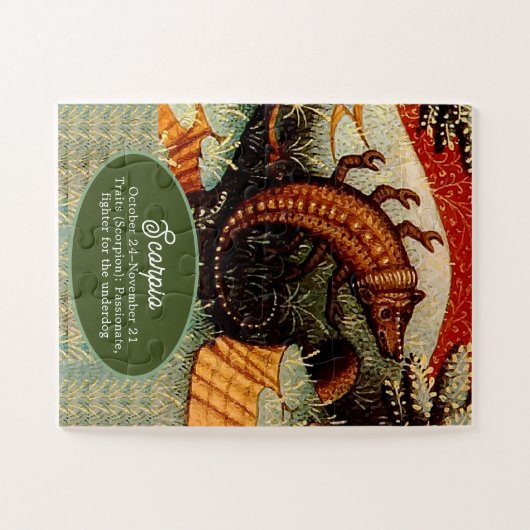 Puzzle Scorpio Scorpion signe Zodiac Anniversaire (Horizontal)