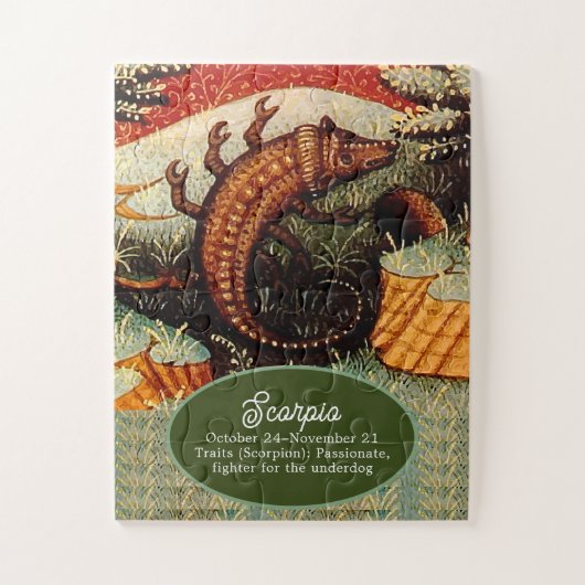 Puzzle Scorpio Scorpion signe Zodiac Anniversaire (Vertical)