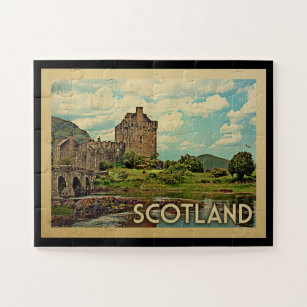 Puzzle Scotland Castle Vintage voyage