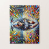 Puzzle Scottish Deerhound Dog Portrait Acrylique Art Impr (Vertical)