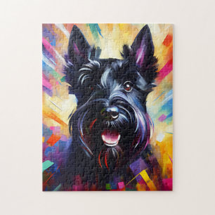 Puzzle Scottish Terrier Black Dog Acrylique Amoureux des