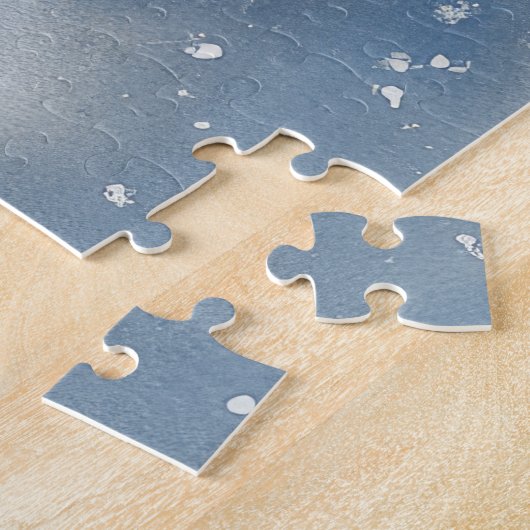 Puzzle Scottish Terrier dans Sledge laissez-le neiger Noë (Côté)