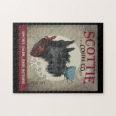 Puzzle Scottish Terrier Dog Coffee Company (Horizontal)