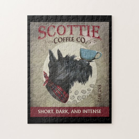 Puzzle Scottish Terrier Dog Coffee Company (Vertical)