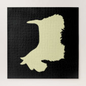 Puzzle Scottish Terrier noir sihouette coeur/676 pièce (Vertical)