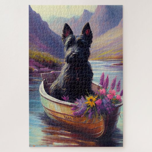 Puzzle Scottish Terrier sur une pagaie : une aventure Pit (Vertical)