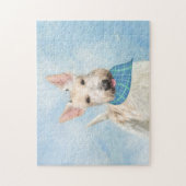 Puzzle Scottish Terrier Wheaten Dog Painting Art original (Vertical)