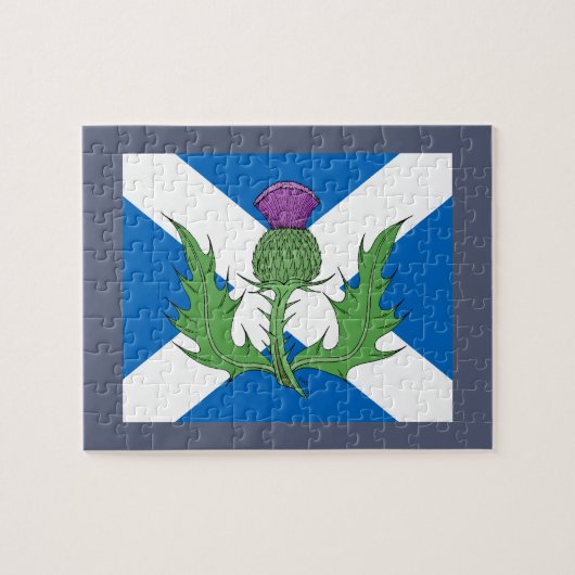 Puzzle Scottish Thistle and Saltire (Horizontal)