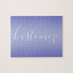 Puzzle Script cursif modifiable   Violet blanc et violet
