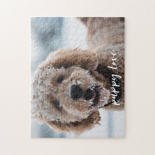 Puzzle Script d'amour de chiot Modèle photo pour animal d (Vertical)