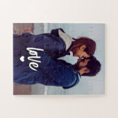 Puzzle Script d'amour Photo de couple moderne (Horizontal)