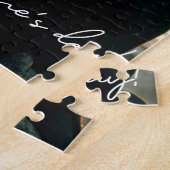 Puzzle Script Heureuse Sainte-Valentin photo personnalisé (Côté)