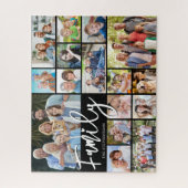 Puzzle Script moderne FAMILLE 16 Photo Collage de votre c (Vertical)