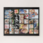 Puzzle Script moderne FAMILLE 19 Photo Collage Couleur pe (Horizontal)