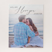 Puzzle Script moderne I Love You Photo (Vertical)