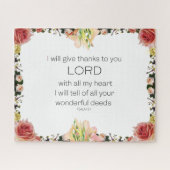 Puzzle Scripture Psaume 9, Floral (Horizontal)