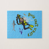 Puzzle Scuba Diver de la femme légère (Horizontal)