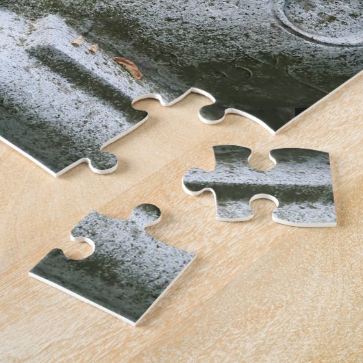 Puzzle Sculpture de jeune moine en pierre de moine calme (Côté)