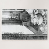 Puzzle Sculpture du château Crayon Art (Horizontal)