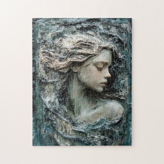 Puzzle Sculpture du profil d'une femme Patina (Vertical)