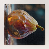 Puzzle Sculpture en verre ambre de figue (Horizontal)