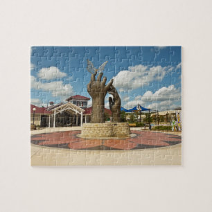 Puzzle Sculpture Taking Flight