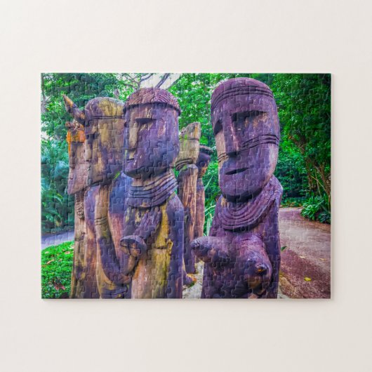 Puzzle Sculptures en bois Singapour. (Horizontal)