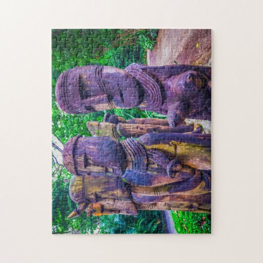 Puzzle Sculptures en bois Singapour. (Vertical)