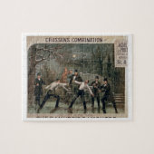 Puzzle "Se battent en duel dans la neige", l'affiche pour (Horizontal)