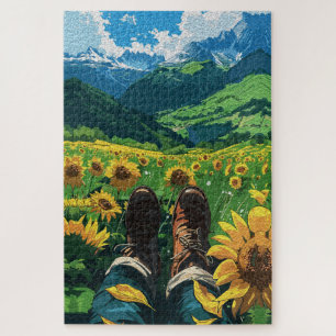 Puzzle Se détendre au paradis des tournesols