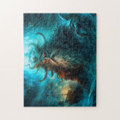 Puzzle Sea God Rising from Ocean Fantasy Painting (Vertical)