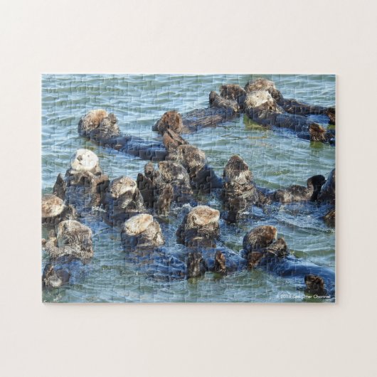 Puzzle Sea Otter Raft (Horizontal)