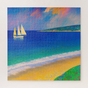 Puzzle Sea Scape 09 "Yacht in the bay"