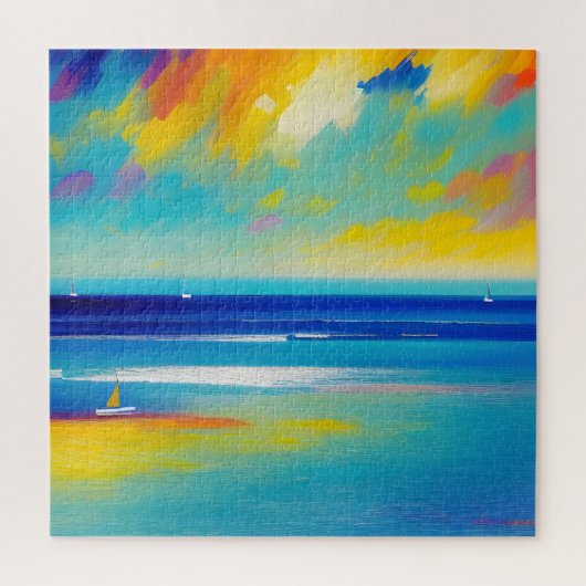Puzzle Sea Scape 10 "Coincé sur le sable". (Vertical)